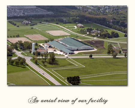 an aerial view of our facility